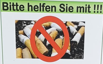 Für Raucher: Umweltfreundliche“ Aschenbecher für die Liegewiese
