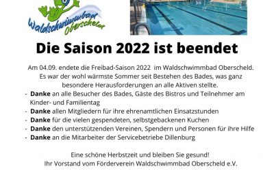 Die Freibad-Saison 2022 ist beendet