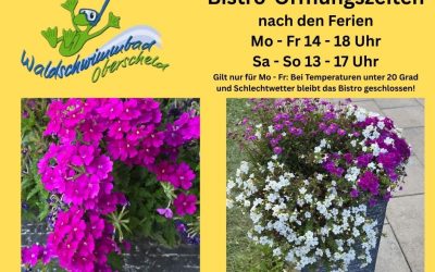 Bistro-Öffnungszeiten nach den Ferien