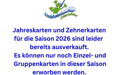 Jahreskarten 2026 ausverkauft