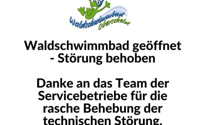 Störung behoben – Bad geöffnet